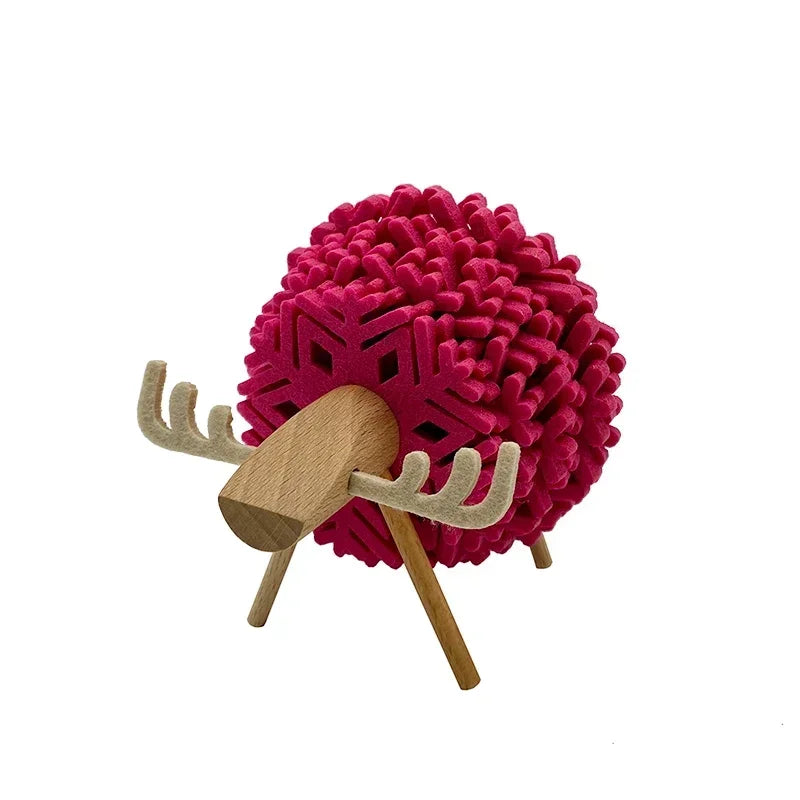 Creative Insulated Coaster Deer Shaped Beverage Coaster Sheep Felt Coaster Water Absorbing Home Office Desk Decorative Ornament