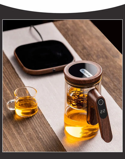 Smart Electric Automatic Glass Water Bottle intelligent timing teapot full glass inner tank automatic tea infuser