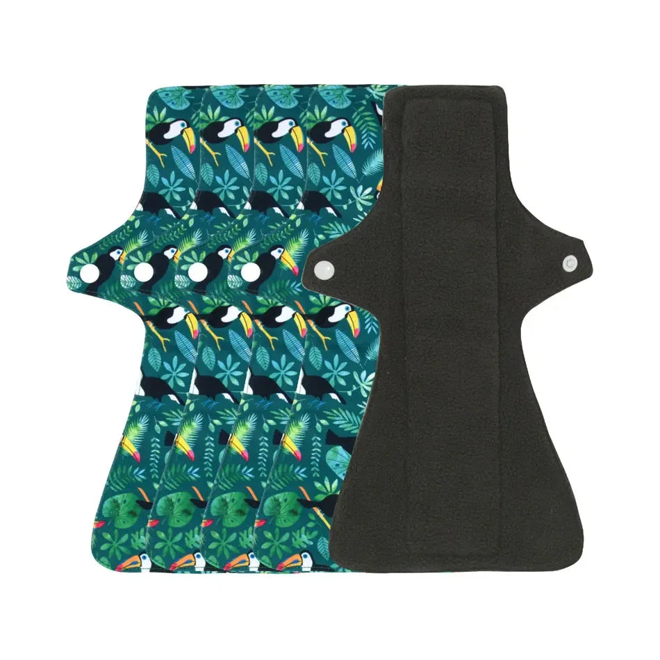 Eezkoala Eco-friendly  Cloth Menstrual Pad Fashion Pattern Polar Fleece Sanitary Pad Reusable Good absorbent Mama pad 5 Pcs