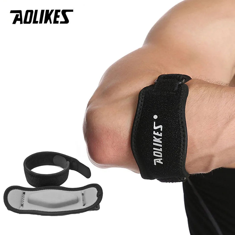 AOLIKES 1PCS Adjustable Basketball Badminton Tennis Golf Elbow Support Golfer's Strap Elbow Pads Lateral Pain Syndrome Brace