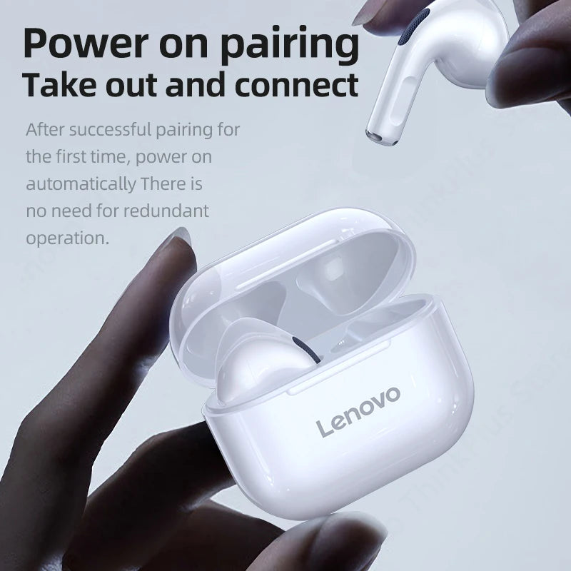 Choice Lenovo LP40 Bluetooth Earphones TWS Immersive Sound HIFI With Mic Wireless Headphones Touch Control HD Call Game Earbuds