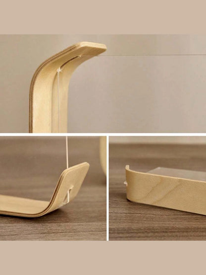 Eco-Friendly Wood & Acrylic Photo Frame - Customizable Double-Sided Display for Home Decor/Wedding Gifts with Plan Preservation