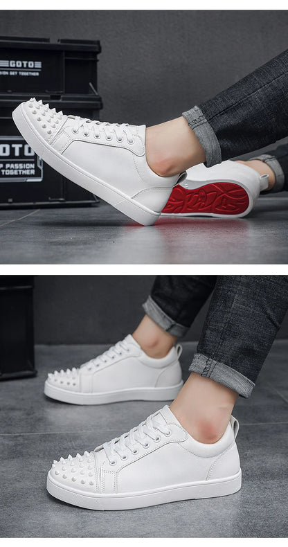 Comfortable Breathable Studded Sneakers for Men Women Casual Sports Shoes Fashion Lightweight Walking Shoes