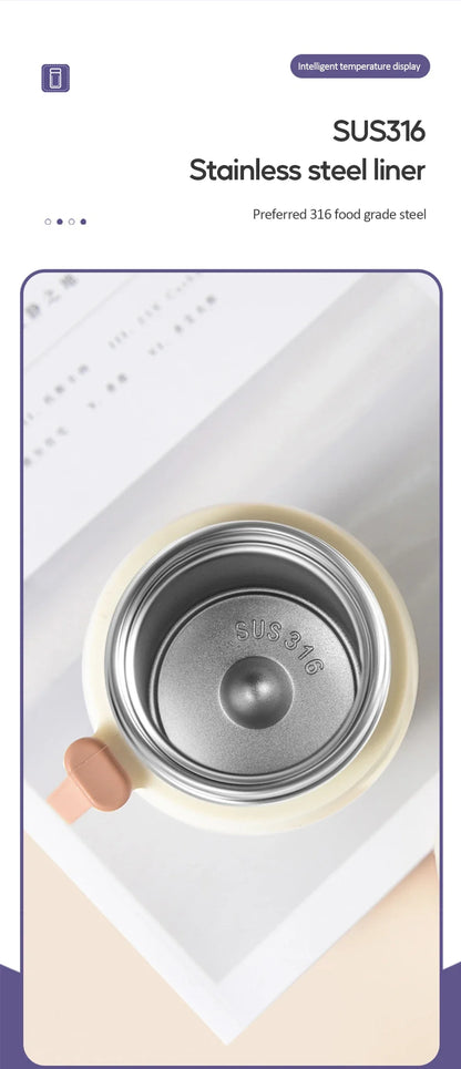 Smart Thermos Mug 316 Stainless Steel Thermos Bottle Vacuum Flasks For Girls Travel Thermal Water Bottle Tumbler Thermocup