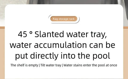 Kitchen Spice Storage Shelf with Drainage Rack, Installation Sink Organizer, Tap-Mounted Shelf for Home Kitchen Accessories