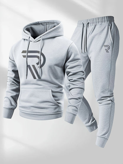 A men's full set includes a hooded sweatshirt and matching pants - the latest 2025 model