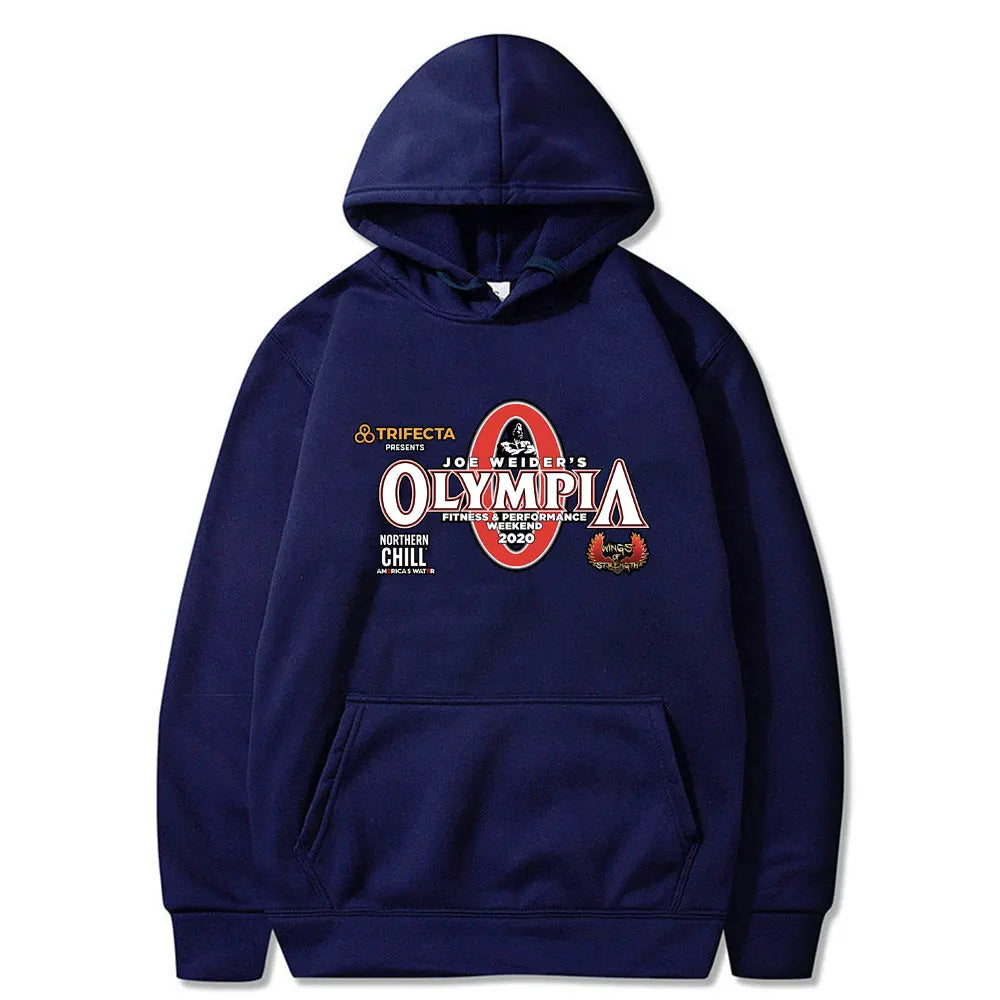 Olympia Gym Fitness Pump Cover Graphic Print Hoodie Male Casual Oversized Hooded Tracksuit Men Women's Fashion Vintage Hoodies