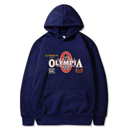 Olympia Gym Fitness Pump Cover Graphic Print Hoodie Male Casual Oversized Hooded Tracksuit Men Women's Fashion Vintage Hoodies