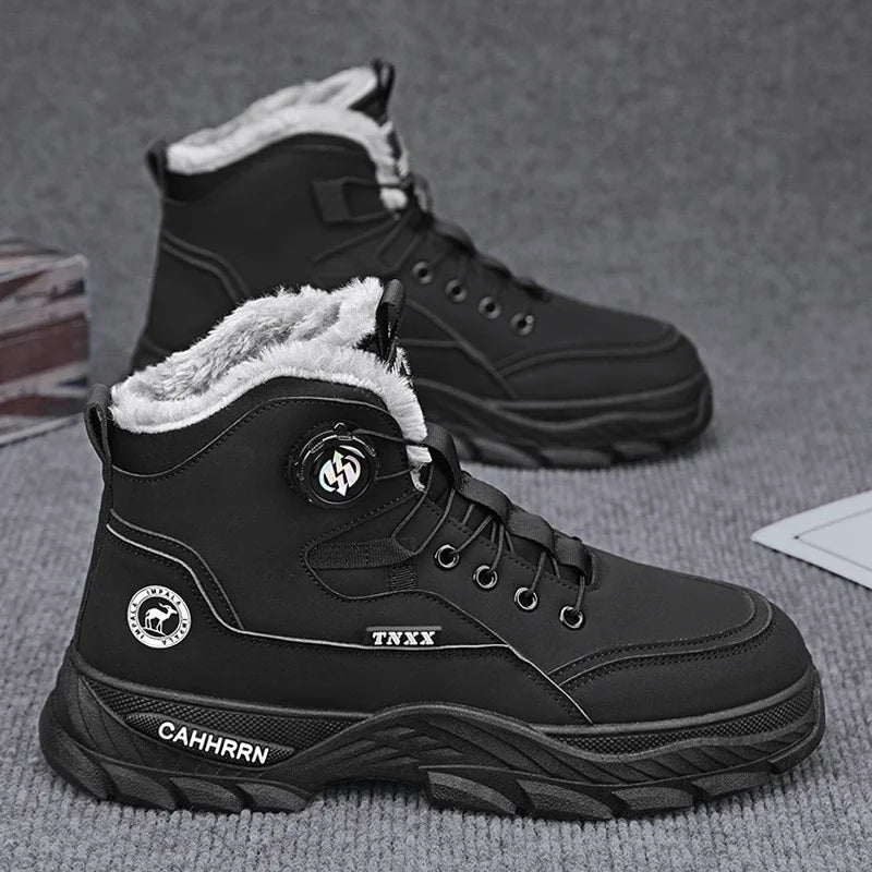 Men's Sneakers Add Velvet Ankle Boots Winter Boots for Men Soft and Comfortable Shoes for Men Sports and Leisure Wear-resistant