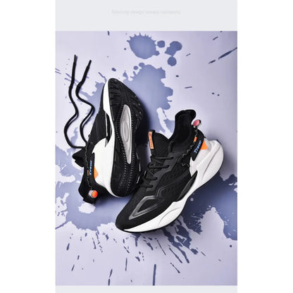 Men's sports shoes, lightweight carbon plate racing running shoes, winter shock absorption, anti slip, wear-resistant, breathabl