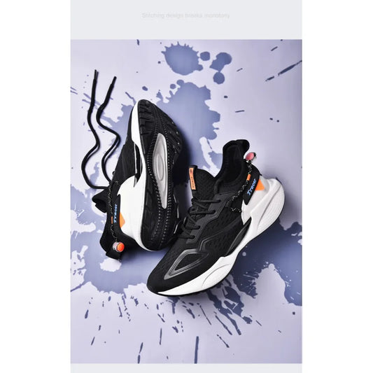 Men's sports shoes, lightweight carbon plate racing running shoes, winter shock absorption, anti slip, wear-resistant, breathabl