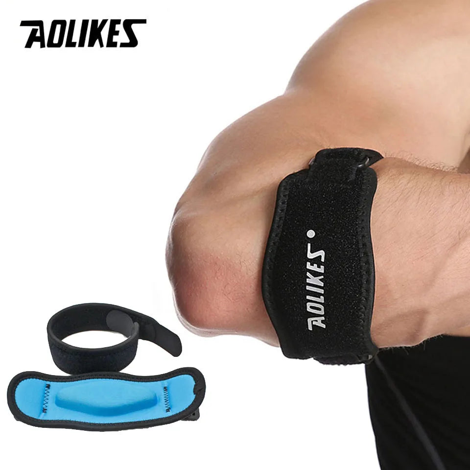 AOLIKES 1PCS Adjustable Basketball Badminton Tennis Golf Elbow Support Golfer's Strap Elbow Pads Lateral Pain Syndrome Brace