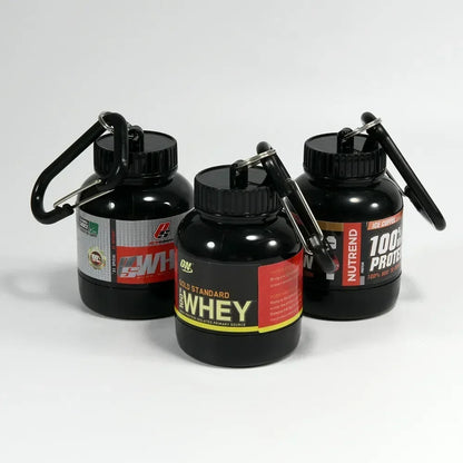 100ML Portable Protein Powder Bottle With Whey Keychain Health Funnel Medicine Box Small Water Cup Outdoor camping Container