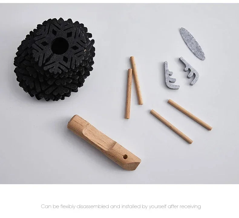 Creative Insulated Coaster Deer Shaped Beverage Coaster Sheep Felt Coaster Water Absorbing Home Office Desk Decorative Ornament