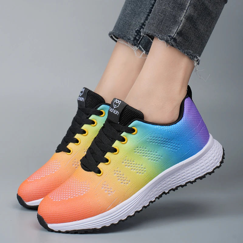 2025 Spring New Fashion Sneakers  Athletic Sneakers for Lady for Women Soft Walking Flats Non-slip Casual Sport Tennis Shoes