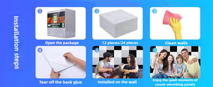 Eco-Friendly Polyester Fiber Acoustic Panels & Felt Soundproof Tiles for Kindergarten/Office/School, Noise Reduction Wall Decor