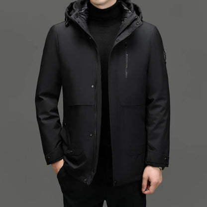 Top Grade Thicken Fashion Casual Outerwear Winter Designer Hooded Parka Coat Warm Mens Newest Jacket Windbreaker Mens Clothes