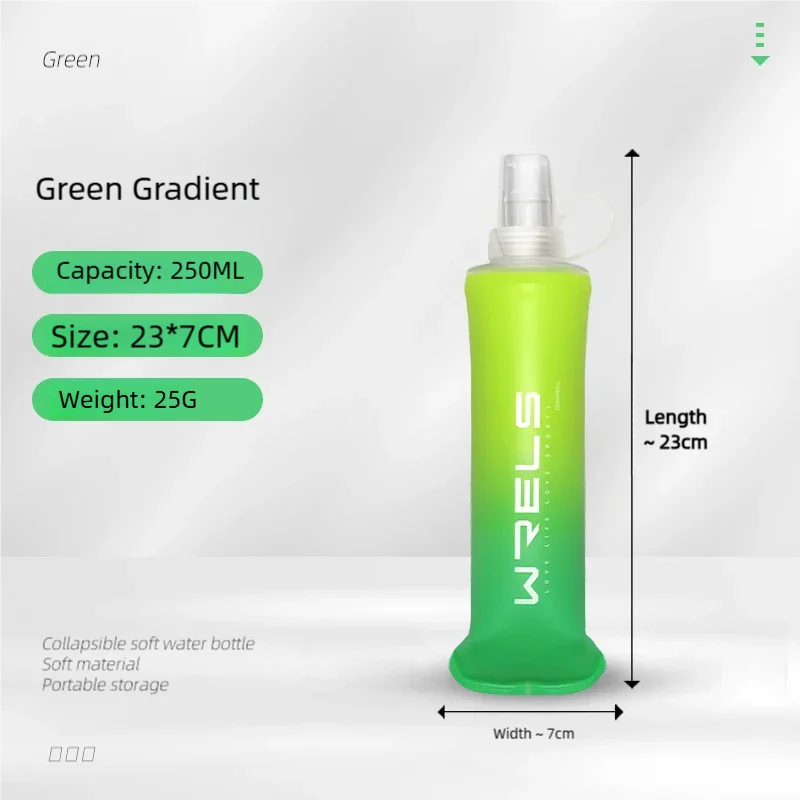 Sport Water Bottle TPU Folding Soft Flask Drink Portable Water Bottle High Flow Running Hiking Bicycle Fitness Water Bag