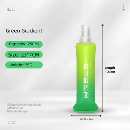Sport Water Bottle TPU Folding Soft Flask Drink Portable Water Bottle High Flow Running Hiking Bicycle Fitness Water Bag