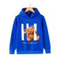 Autumn Winter Children Hoodies Kawaii Hi Teddy Bear Print Girls Boys Baby Clothes Casual Fashion Kids Sweatshirt Pullovers Tops