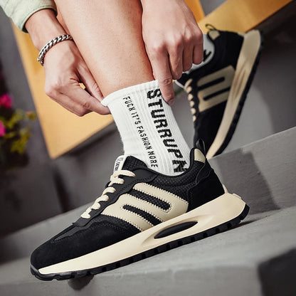 Men's shoes with a high-end feel, 2025 new trendy brand, spring and autumn season, teenage student sports running shoes, stylish