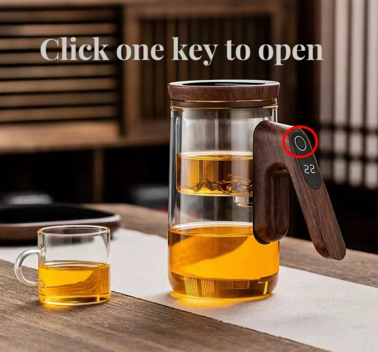 Smart Electric Automatic Glass Water Bottle intelligent timing teapot full glass inner tank automatic tea infuser