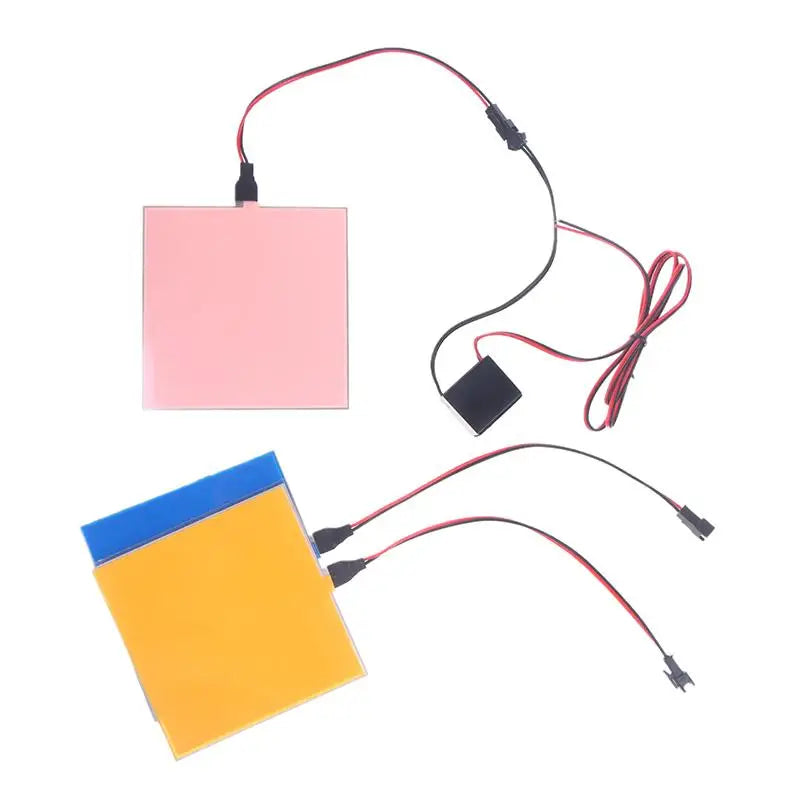 Electroluminescent Eco-friendly Light Source, 12V, Adjustable DIY Frame, Flexible 10x10cm EL Backlight.