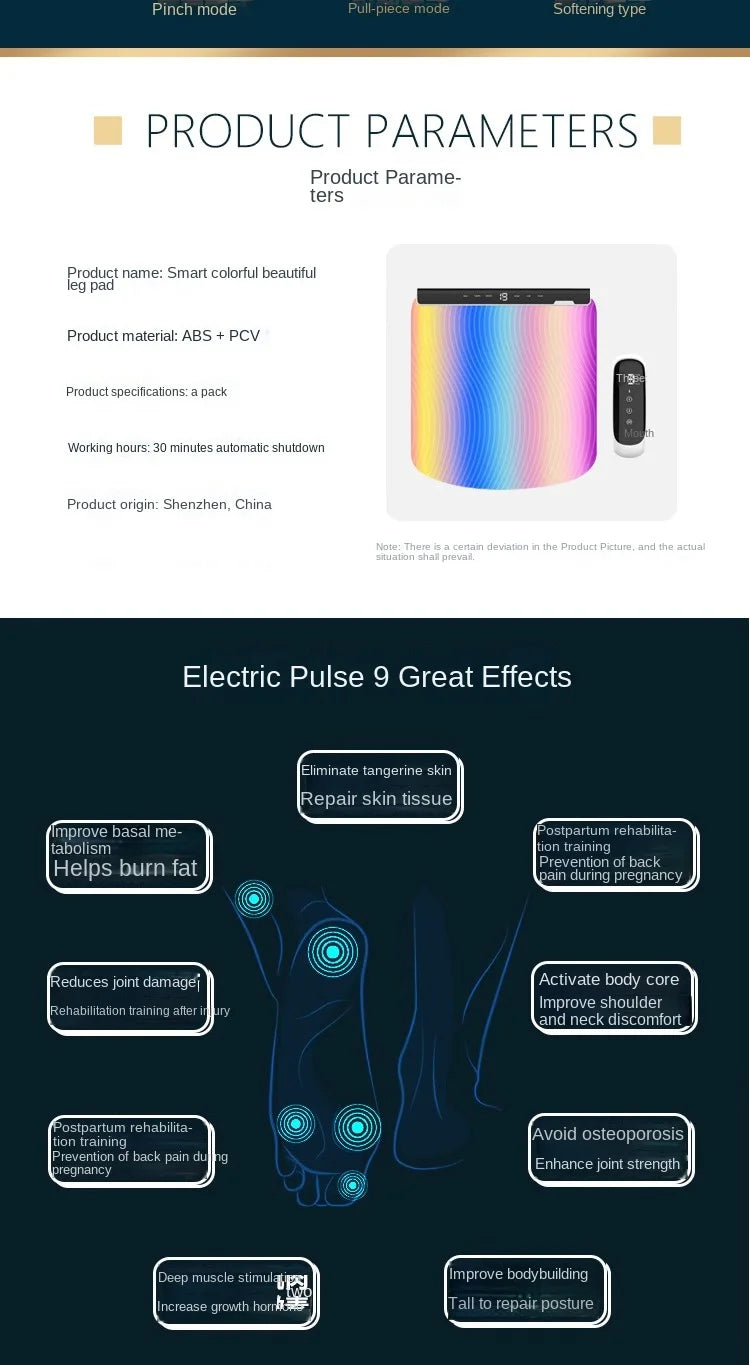 Skinny Leg Pad Fitness Apparatus Electric Sports Micro Current