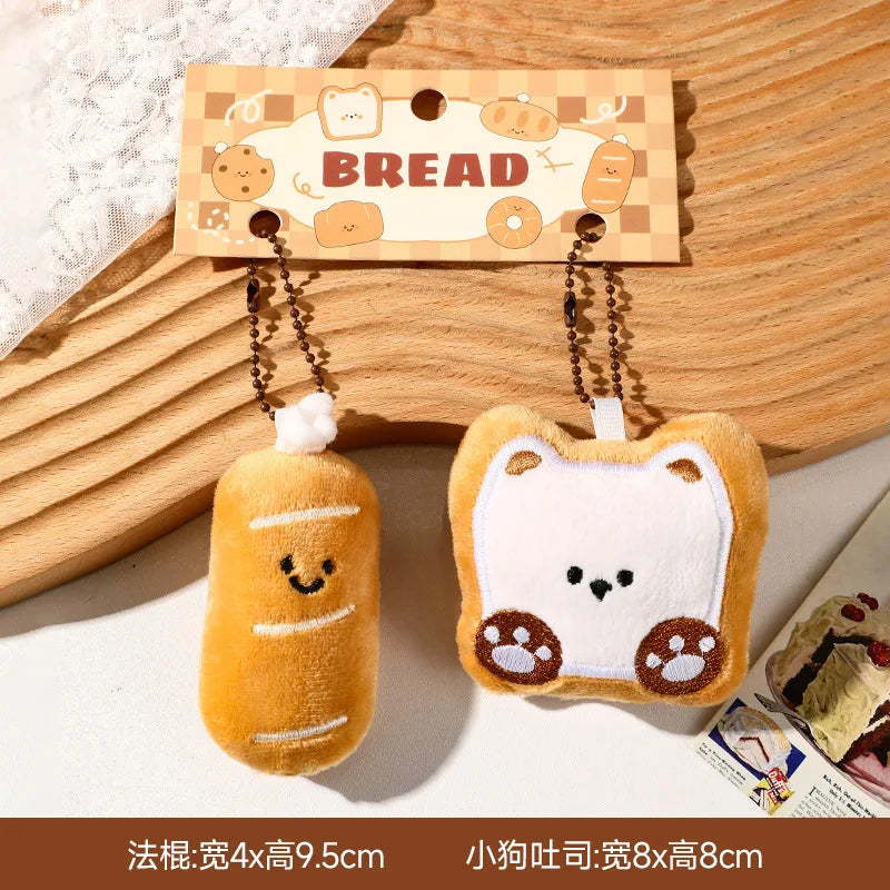 Cute Bread, Plush Bags, Pendants, Keychains, Creative Little Dolls  Accessories Wholesale  Cartoon Girl Backpack Accessories