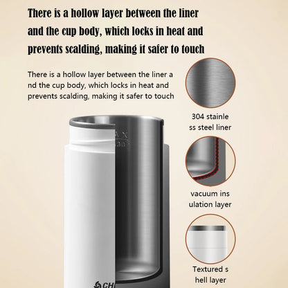 400ml Portable Smart Water Bottle Stainless Steel Thermos Temperature Display Leakproof Vacuum Flasks Coffee Cup Milk Mug