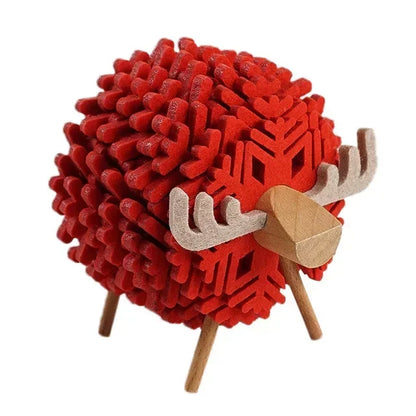 Creative Insulated Coaster Deer Shaped Beverage Coaster Sheep Felt Coaster Water Absorbing Home Office Desk Decorative Ornament