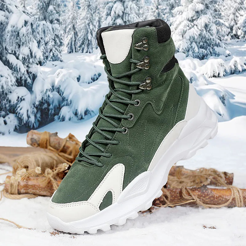 Fashion Men's Boots Comfortable Men Casual Shoes Breathable High Top Sneakers for Outdoor Non Slip Ankle Boots Platform Sneakers