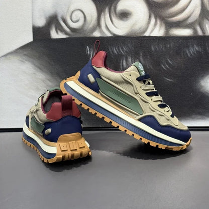 Men's Sneakers Shoes for Men Platform Sports Shoes Sports and Leisure Casual Sneaker Non-slip Fashion Wear-resistant Loafers