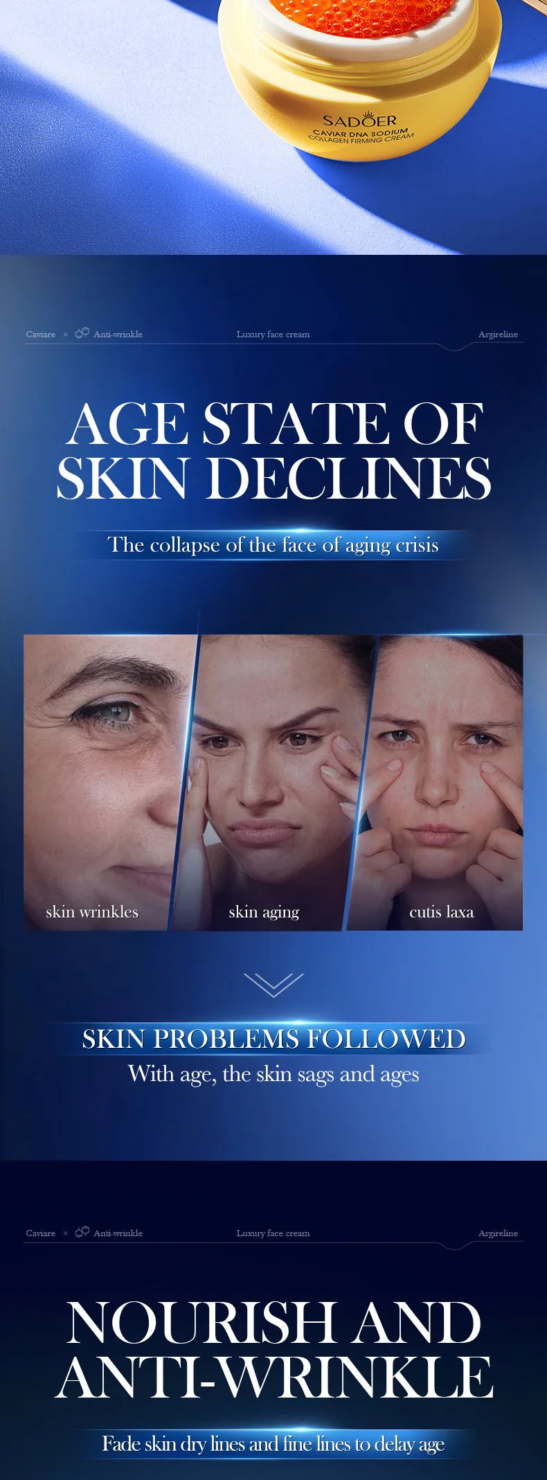 Instant Remove Wrinkle Cream Retinol Face Anti-Aging Firming Lifting Fade Fine Lines Improve Skin Moisturize Brighten Skin Care