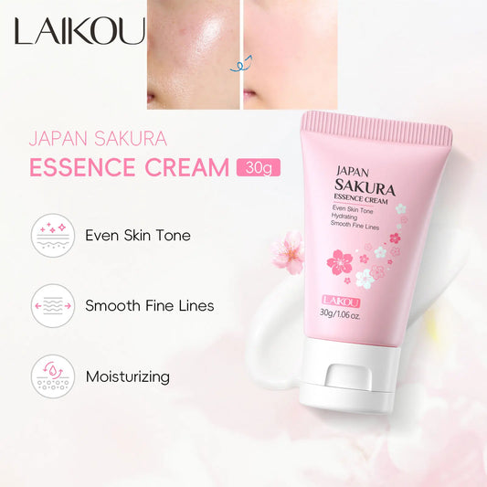 Sakura Whitening Face Cream Wrinkle Remover Serum Anti-Aging Fade Fine Lines Lift Firming Essence  Brighten Skin Care
