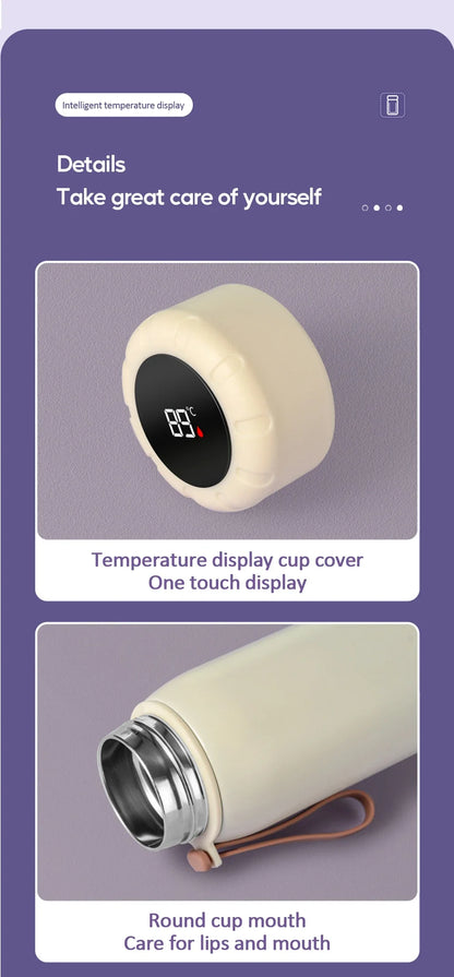 Smart Thermos Mug 316 Stainless Steel Thermos Bottle Vacuum Flasks For Girls Travel Thermal Water Bottle Tumbler Thermocup