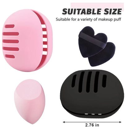 Makeup Sponge Holder Eco-Friendly Silicone Beauty Eggs Storage Case Multi-hole Travel Protable Cosmetic Puff  Organizer Box