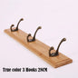 Bedroom Door Rear Solid Wood Hook Wall Hanger Hook Coat Rack Perforated Clothes Hook Closet Organizador Home Decoration