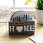 Home Love Wooden Set Lnsulated Coasters Kitchen Tableware Anti Scald And Household Use Cup Trays Decor Accessories