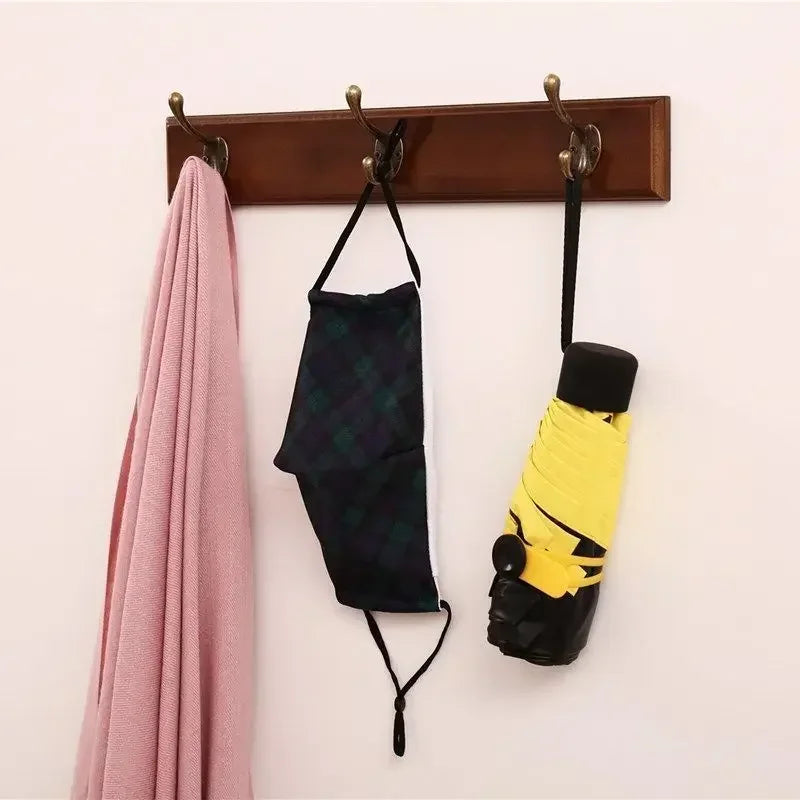 Bedroom Door Rear Solid Wood Hook Wall Hanger Hook Coat Rack Perforated Clothes Hook Closet Organizador Home Decoration