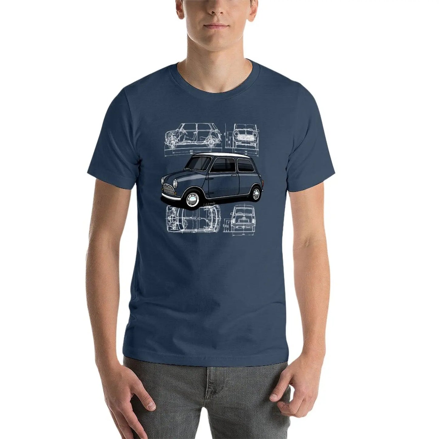 Copia de My drawing of the first utility vehicle to win the Monte Carlo Rally T-Shirt tops plus size tops men t shirts