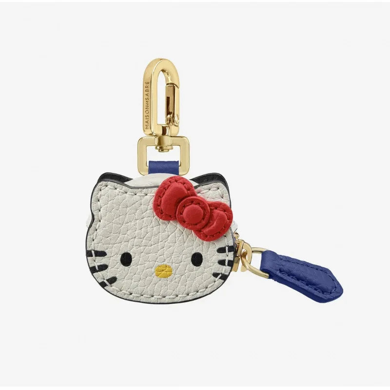 Hello Kitty Keychain Anime Keying Bag Pendant Car Key Accessories Headphone Protective Case Cartoon KT Cat Ornament Girls Gifts