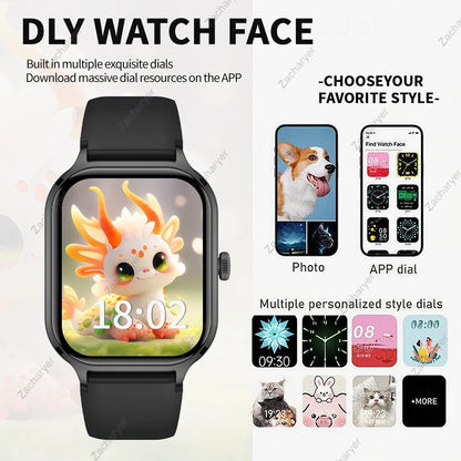 Smart watch with multiple sports modes, can make and receive calls, message reminders