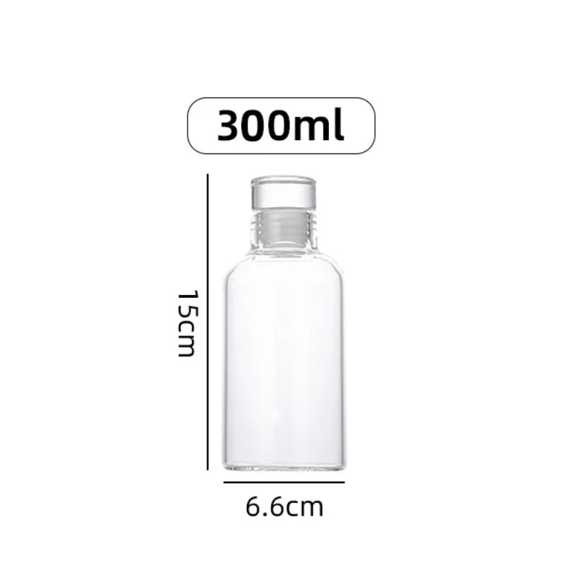 300-1000ML Glass Water Bottle Large Capacity Multi-function Creative Simple Milk Cup Portable Transparent Outdoor Sports Bottle