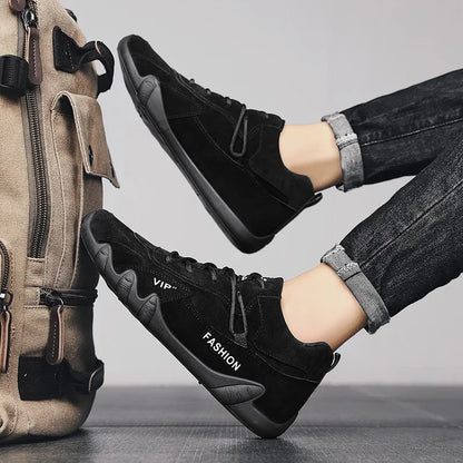 Ankle Boots For Men 2025 Spring Man Casual Sneakers Non Slip Khaki Work Mens Shoe Short Boots Loafers Lace Up Zapatillas Hombre