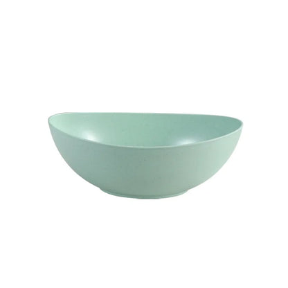 Eco-Friendly Wheat Straw Household Bowl Large Kitchen Fruit Salad Vegetable Dish Creative Microwavable Food Bowl Hot Sale