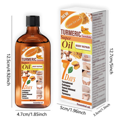 Turmeric Skin Care Essential Oil, Moisturizing and Brightening Effect, Gentle, Smooth, Delicate, Easy to Absorb, Repair and Brighten Skin. Suitable for Men and Women.