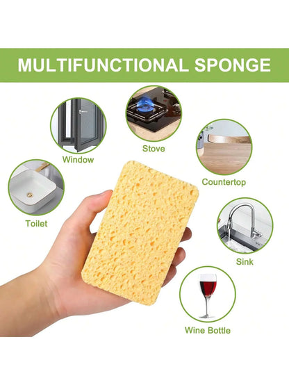 Biodegradable compostable cellulose and coconut scrubbing sponge -6 eco-friendly sponge tableware pieces ﻿