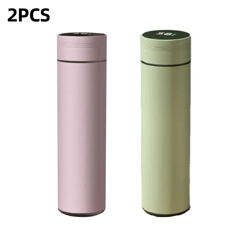 480ml Smart Water Bottle Thermal Custom Logo 304 Stainless Steel Led Water Bottle with Temperature Display Christmas Gift
