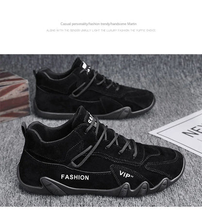 Ankle Boots For Men 2025 Spring Man Casual Sneakers Non Slip Khaki Work Mens Shoe Short Boots Loafers Lace Up Zapatillas Hombre